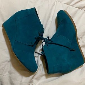 Turquoise Tom’s Booties